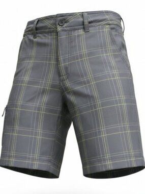 NEW Gray Plaid LL BEAN Dri Fit Shorts Boys Size 8 Adjustable Waist
